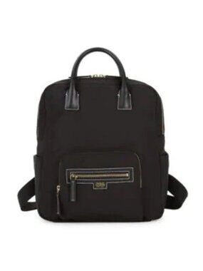 Frances Valentine Casey Black Nylon Backpack w/ Leather Trim Pristine & RARE